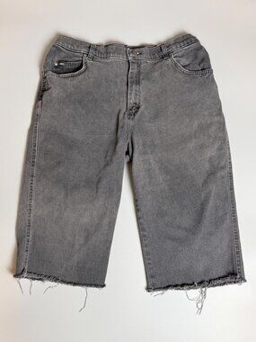 Vintage Lee Cropped Jeans, Grey Denim Cutoff Jeans, High Waisted Denim 30" Waist